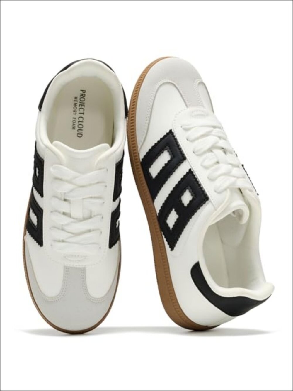 Womens Memory Foam Sneakers Breathable Lace-Up Athletic Walking Shoes